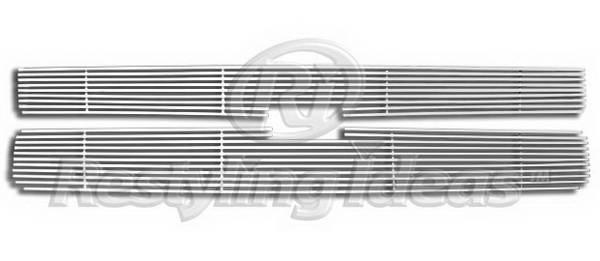 Restyling Ideas - Chevrolet Silverado Restyling Ideas Upper Grille -Stainless Steel Chrome Plated Billet - 72-SB-CHSILHD07-T