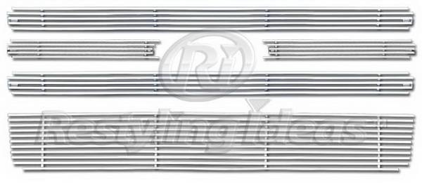 Restyling Ideas - Ford Expedition Restyling Ideas Upper & Lower Grille - Stainless Steel Chrome Plated Billet - 72-SB-FOEPD07-TB