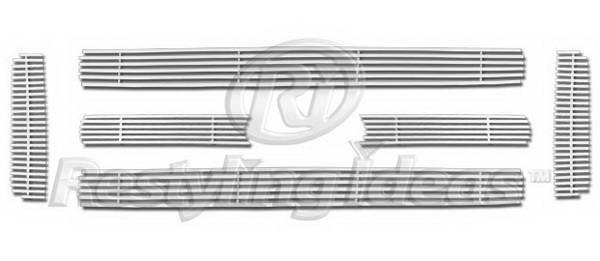 Restyling Ideas - Ford Superduty Restyling Ideas Upper Grille -Stainless Steel Billet - 72-SB-FOF2505-T-NC