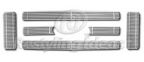 Restyling Ideas - Ford Superduty Restyling Ideas Upper Grille -Stainless Steel Chrome Plated Billet - 72-SB-FOF2508-T