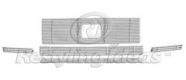 Restyling Ideas - Honda Ridgeline Restyling Ideas Upper & Lower Grille - Stainless Steel Chrome Plated Billet - 72-SB-HORID06-TB