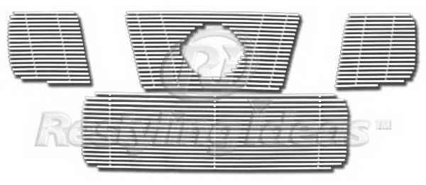 Restyling Ideas - Nissan Armada Restyling Ideas Upper & Lower Grille - Stainless Steel Chrome Plated Billet - 72-SB-NITIT04-TB