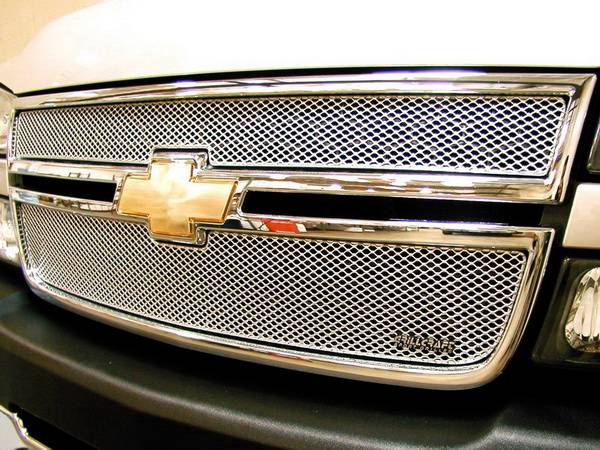 Grillcraft - Chevrolet Silverado MX Series Silver Upper Grille - 2PC - CHE-1506-S