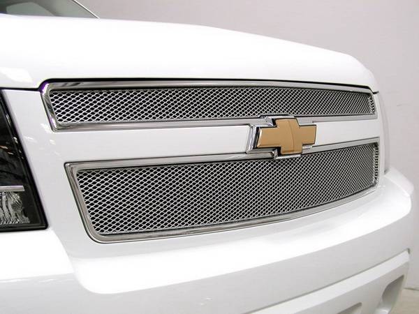 Grillcraft - Chevrolet Avalanche MX Series Silver Upper Grille - 2PC - CHE-1507-S