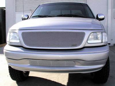 Grillcraft - Ford F150 MX Series Silver Bumper Insert Grille - FOR-1304-S