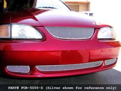 Grillcraft - Ford Mustang MX Series Black Upper Grille - FOR-5005-B