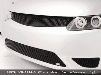 Grillcraft - Honda Civic 2DR MX Series Silver Lower Grille - HON-1144-S