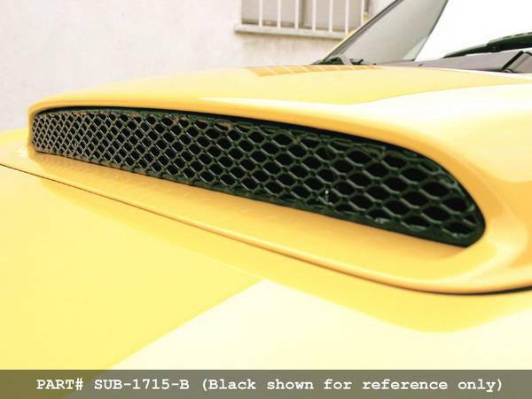 Grillcraft - Subaru WRX MX Series Black Hood Scoop Grille - SUB-1721-B
