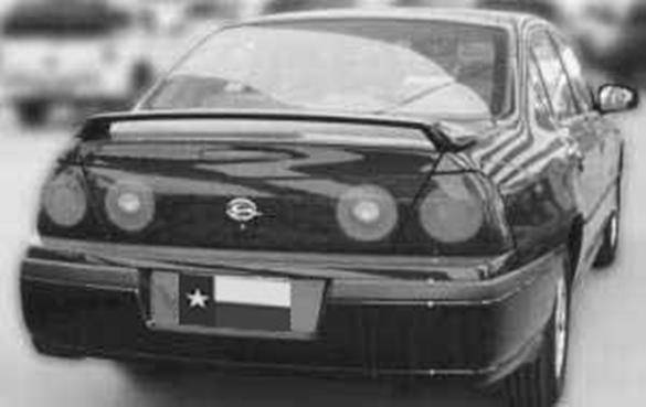 DAR Spoilers - Chevrolet Impala DAR Spoilers OEM Look 3 Post Wing w/o Light ABS-503