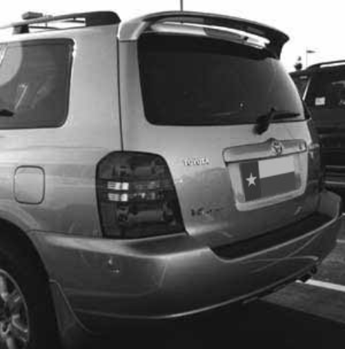 DAR Spoilers - Toyota Highlander DAR Spoilers OEM Look Roof Wing w/o Light ABS-537