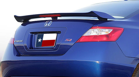 DAR Spoilers - Honda Civic 2Dr "Si" DAR Spoilers OEM Look 3 Post Wing w/ Light ABS-539