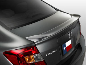 DAR Spoilers - Honda Civic 4Dr DAR Spoilers OEM Look Trunk Lip Wing w/o Light ABS-754