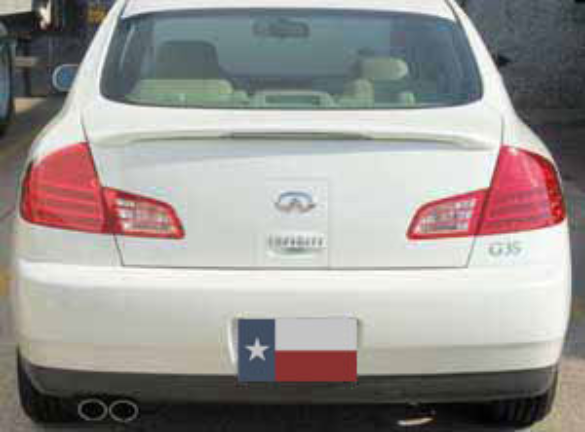 DAR Spoilers - Infiniti G35 Sedan DAR Spoilers Custom Trunk Lip Wing w/o Light FG-015