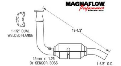 MagnaFlow - MagnaFlow Direct Fit Front Catalytic Converter - 23823