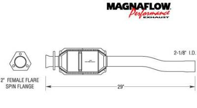 MagnaFlow - MagnaFlow Direct Fit Rear Catalytic Converter - 23826