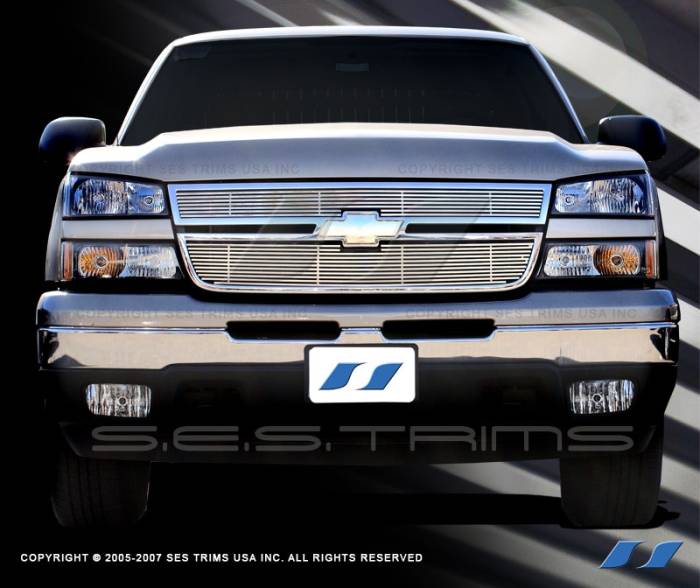 SES Trim - Chevrolet Silverado SES Trim Billet Grille - 304 Chrome Plated Stainless Steel - CG112