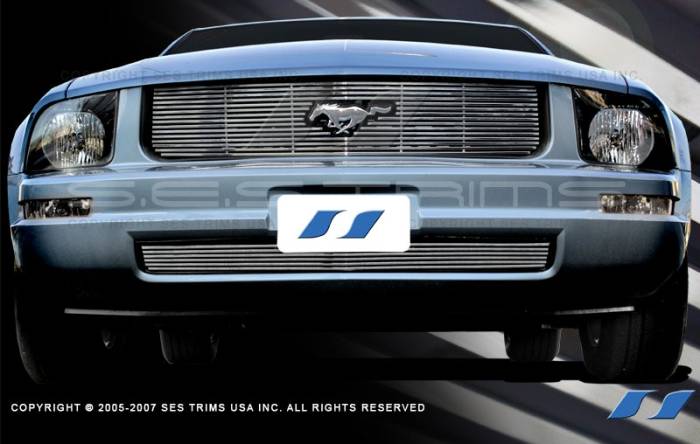 SES Trim - Ford Mustang SES Trim Billet Grille - 304 Chrome Plated Stainless Steel - CG124