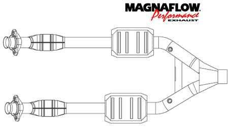MagnaFlow - MagnaFlow Direct Fit Y-Pipe Catalytic Converter - 93344