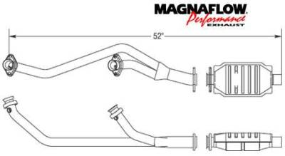 MagnaFlow - MagnaFlow Direct Fit Main Catalytic Converter with Pre-Converter - 93350