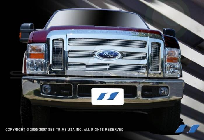 SES Trim - Ford F350 SES Trim Billet Grille - 304 Chrome Plated Stainless Steel - CG170