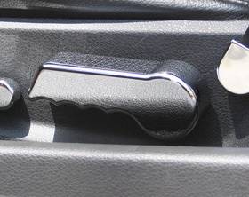 PirateMFG - Ford Mustang Pirate Chrome Billet Seat Tilt Lever Covers - Pair - MU0014SC