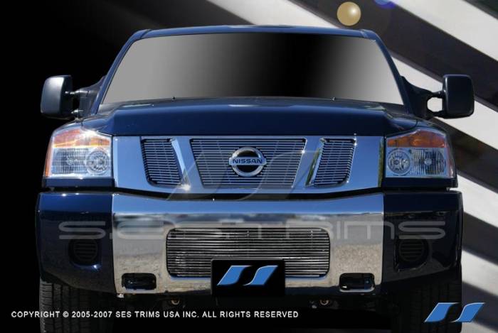 SES Trim - Nissan Titan SES Trim Billet Grille - 304 Chrome Plated Stainless Steel - CG187