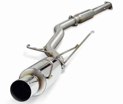 DC Sports - Stainless Steel Cat-Back Single Canister Exhaust System - SCS6001
