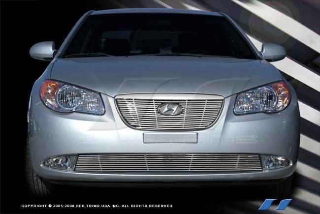 Evan-Fischer Chrome Grille Assembly For 2001-2003 Hyundai Elantra 4-Door Sedan - Direct Fit OE Replacement