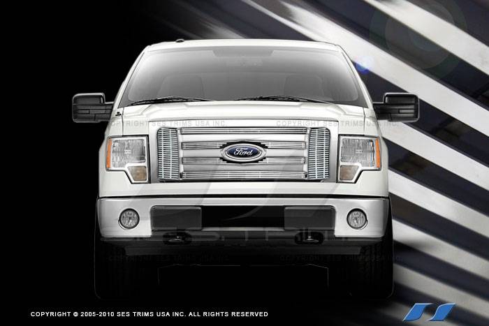 SES Trim - Ford F150 SES Trim Billet Grille - 304 Chrome Plated Stainless Steel - CG216