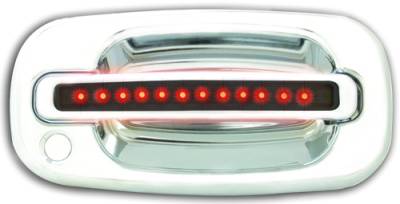 In Pro Carwear - GMC Sierra IPCW LED Door Handle - Front - Chrome - Both Sides with Key Hole - 1 Pair - CLR99S18F