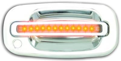 In Pro Carwear - Cadillac Escalade IPCW LED Door Handle - Front - Chrome - Both Sides with Key Hole - 1 Pair - CLY99C18F