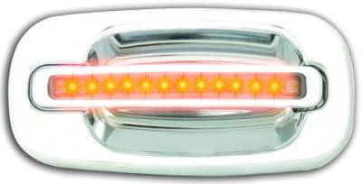 In Pro Carwear - Cadillac Escalade IPCW LED Door Handle - Rear - Chrome without Key Hole - 1 Pair - CLY99C18R