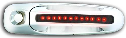In Pro Carwear - Dodge Dakota IPCW LED Door Handle - Front - Chrome - Both Sides with Key Hole - 1 Pair - DLR02S04F