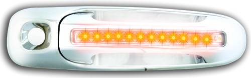In Pro Carwear - Dodge Dakota IPCW LED Door Handle - Front - Chrome - Both Sides with Key Hole - 1 Pair - DLY02C04F