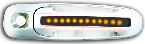 In Pro Carwear - Dodge Dakota IPCW LED Door Handle - Front - Chrome - Both Sides with Key Hole - 1 Pair - DLY02S04F