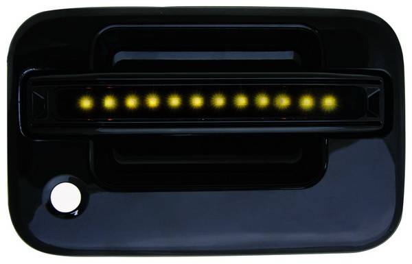 In Pro Carwear - Ford F150 IPCW LED Door Handle - Front - Black - Both Sides with Key Hole - 1 Pair - FLA04BF