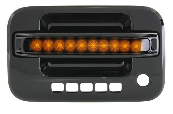In Pro Carwear - Ford F150 IPCW LED Door Handle - Front - Black - Right Side without Key Hole - 1 Pair - FLA04BF1