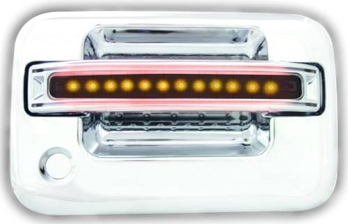 In Pro Carwear - Ford F250 IPCW LED Door Handle - Front - Chrome - Both Sides with Key Hole - 1 Pair - FLA04SF