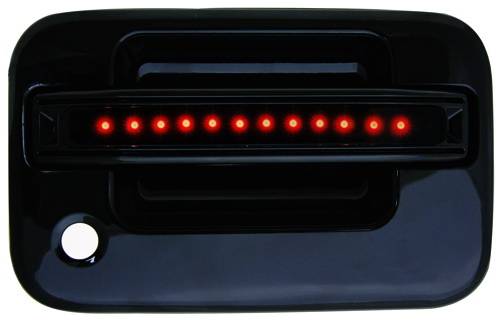 In Pro Carwear - Ford F250 IPCW LED Door Handle - Front - Black - Both Sides with Key Hole - 1 Pair - FLR04BF