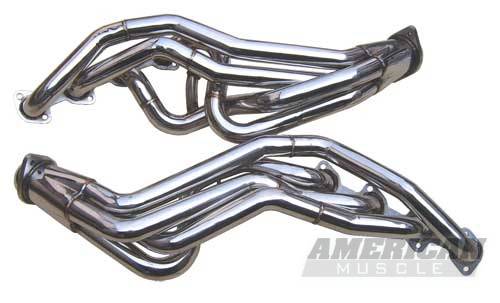 Pypes - Ford Mustang Pypes Polished 304 Stainless Steel Long Tube Headers - 20033