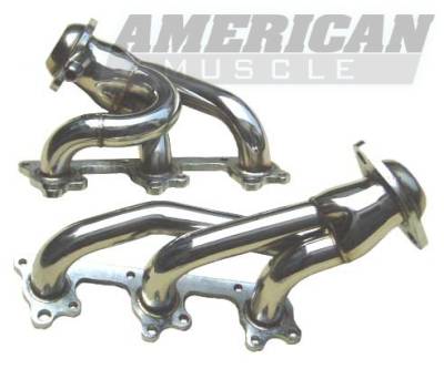 Pypes - Ford Mustang Pypes Polished 304 Stainless Steel Shorty Headers - 20035