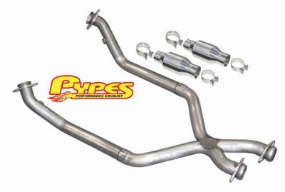 Pypes - Ford Mustang Pypes 409 Stainless Steel Catted X-Pipe - 20037