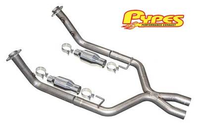 Pypes - Ford Mustang Pypes 409 Stainless Steel Catted X-Pipe - 20041
