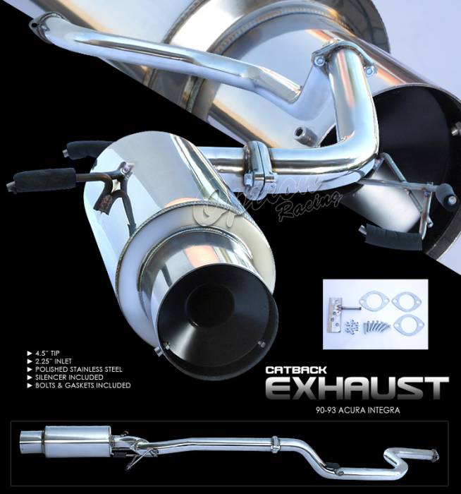 OptionRacing - Acura Integra Option Racing Cat-Back Exhaust - 41-10141