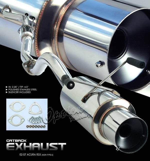 OptionRacing - Acura RSX Option Racing Cat-Back Exhaust System - 41-10145