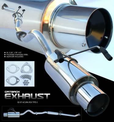 OptionRacing - Acura RSX Option Racing Cat-Back Exhaust System - 41-10146