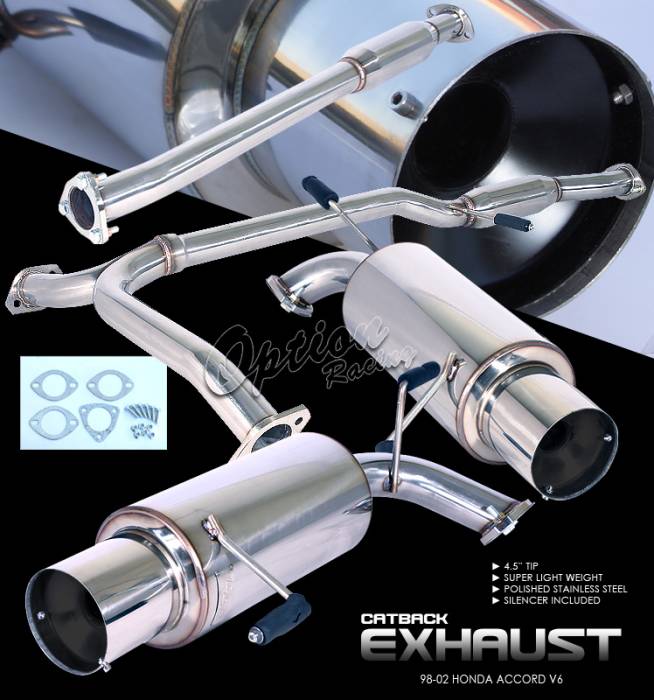 OptionRacing - Honda Accord Option Racing Cat-Back Exhaust - 41-20109