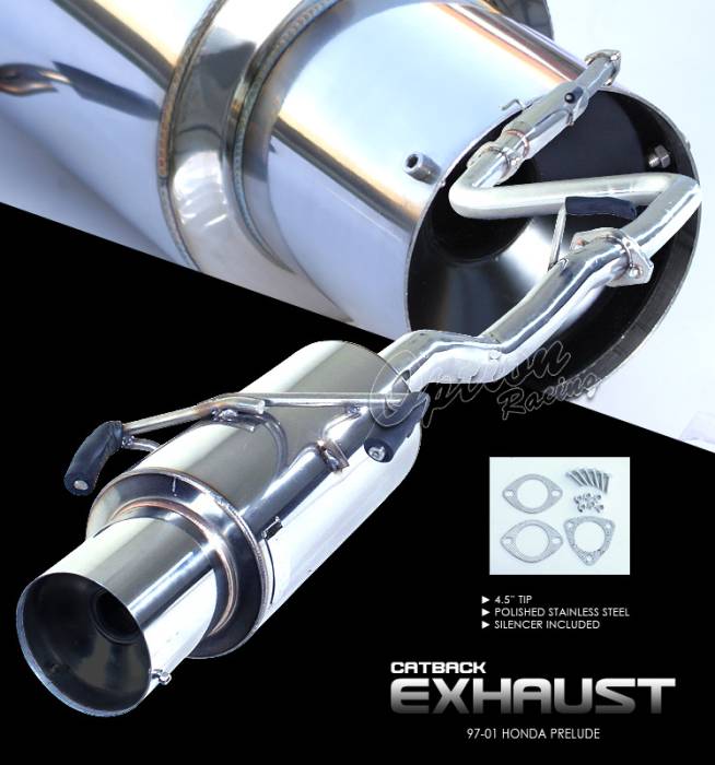 OptionRacing - Honda Prelude Option Racing Cat-Back Exhaust - 41-20117