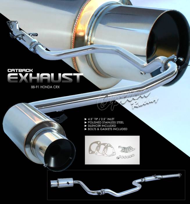 OptionRacing - Honda CRV Option Racing Cat-Back Exhaust - 41-20137