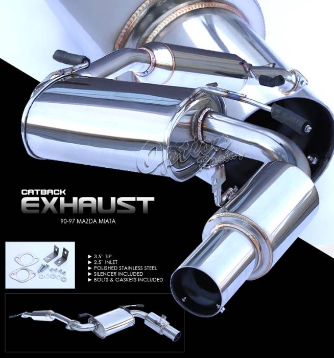 OptionRacing - Mazda Miata Option Racing Cat-Back Exhaust - 41-35142